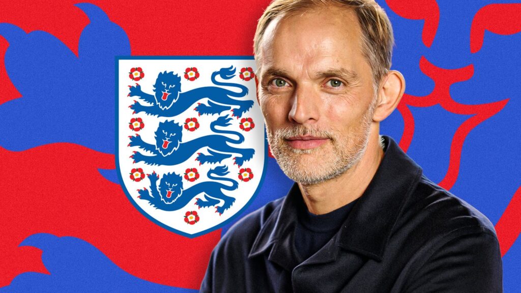Thomas Tuchel huấn luyện viên đội tuyển Anh trong buổi tập luyện